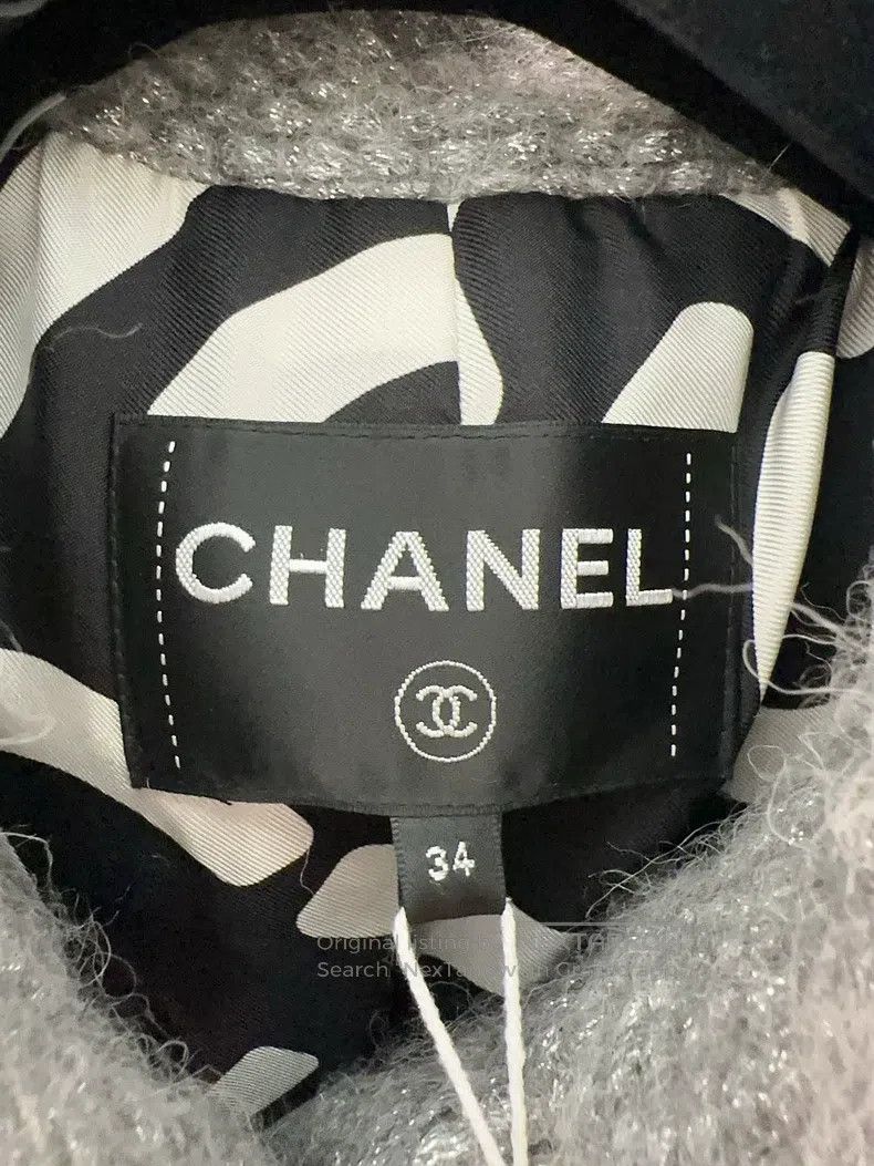 Chanel Chanel Grey ox horn button jacket Size XXS / US 00 / IT 34 - 3 Thumbnail