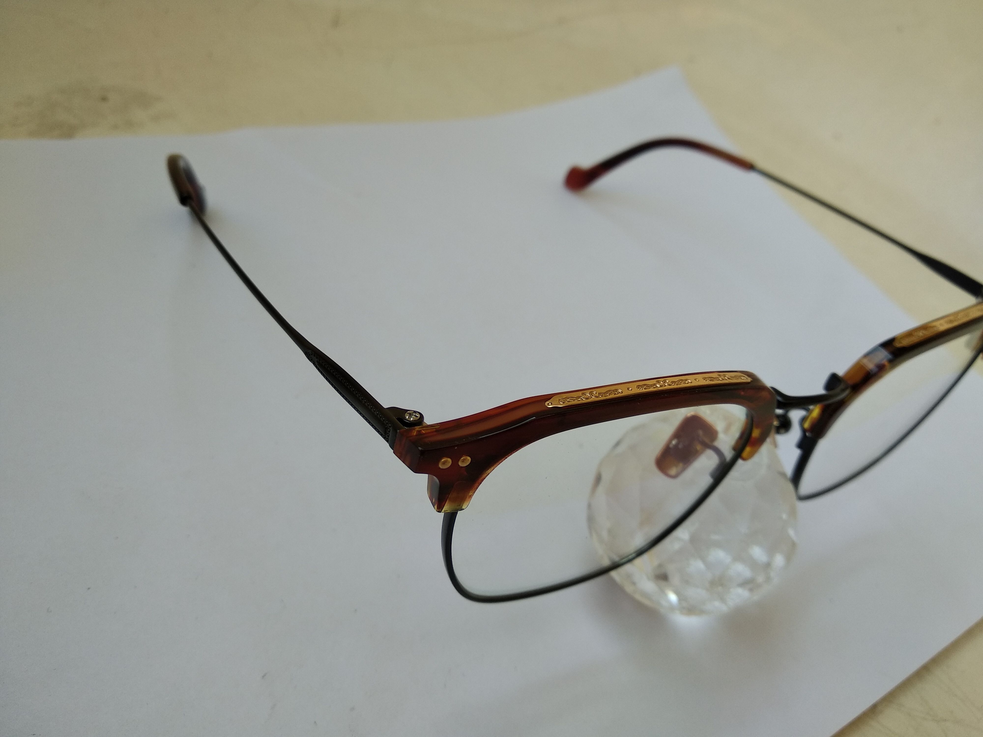 Other Mod Malcolm X Brown Gold Eyeglasses Frame Size ONE SIZE - 2 Thumbnail
