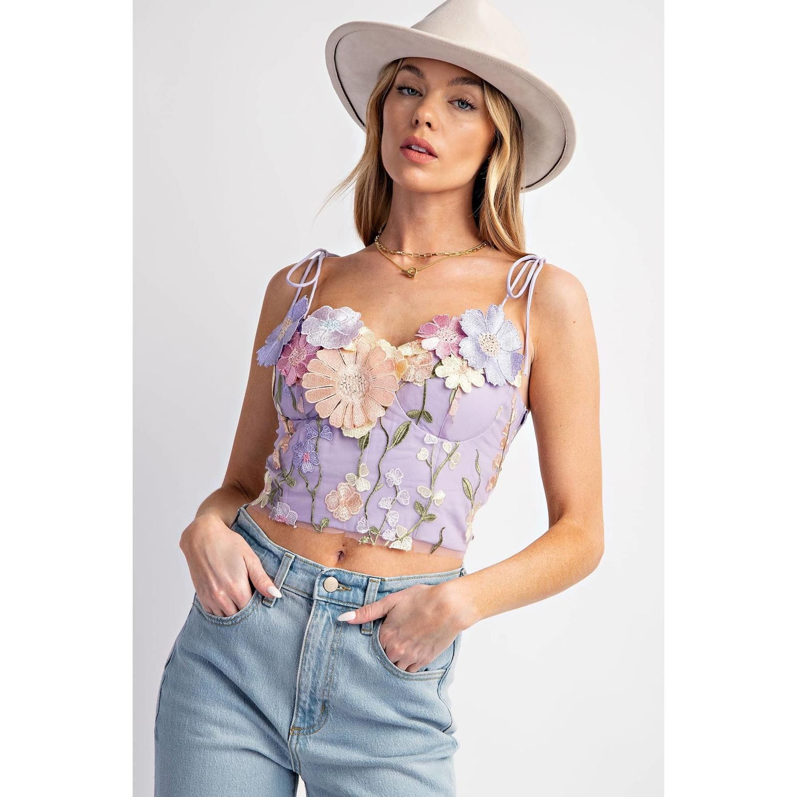 Other 3D Flower Embroidery Tank Top Size S / US 4 / IT 40 - 4 Thumbnail