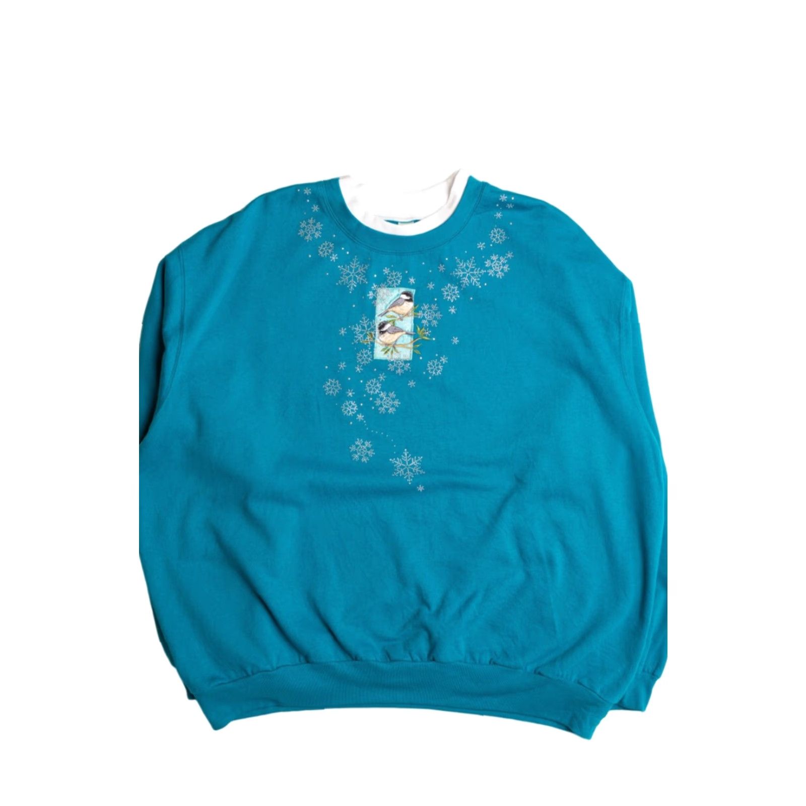 Vintage VINTAGE Morning Sun Blue Ugly Christmas Sweatshirt Sweatshirt XX-Large Adult Blue Christmas 90s Boys Girls Mens Womens Size XXL / US 16-18 / IT 52-54 - 2 Thumbnail