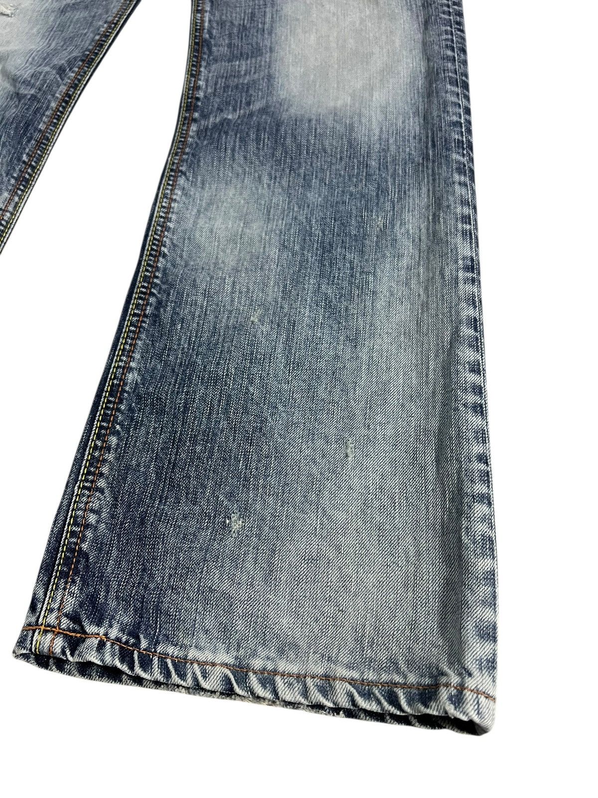 Edwin Flare Jean Edwin 503 Blue Trip Faded Distress Japan Style Size US 29 - 7 Thumbnail
