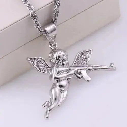 Japanese Brand zircon cherub pendant necklace Size ONE SIZE - 3 Thumbnail