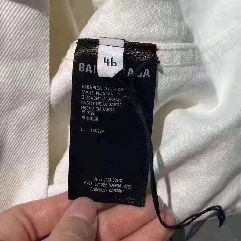 Balenciaga Balenciaga white embroidered logo denim jacket-2506 Size US M / EU 48-50 / 2 - 4 Thumbnail