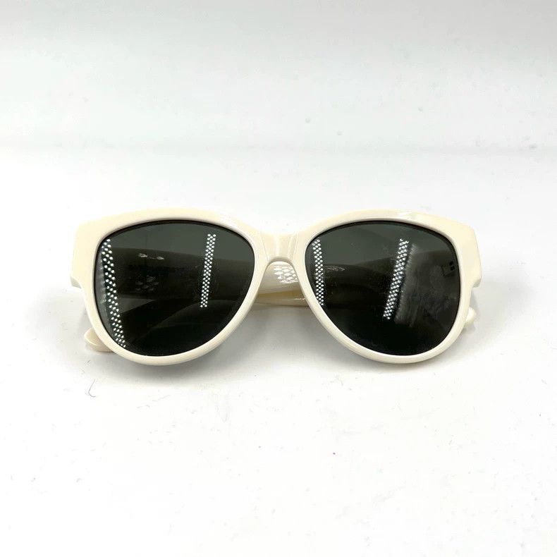 Saint Laurent Paris Saint Laurent Paris Creamy white temple logo logo cat eye Size ONE SIZE - 2 Thumbnail