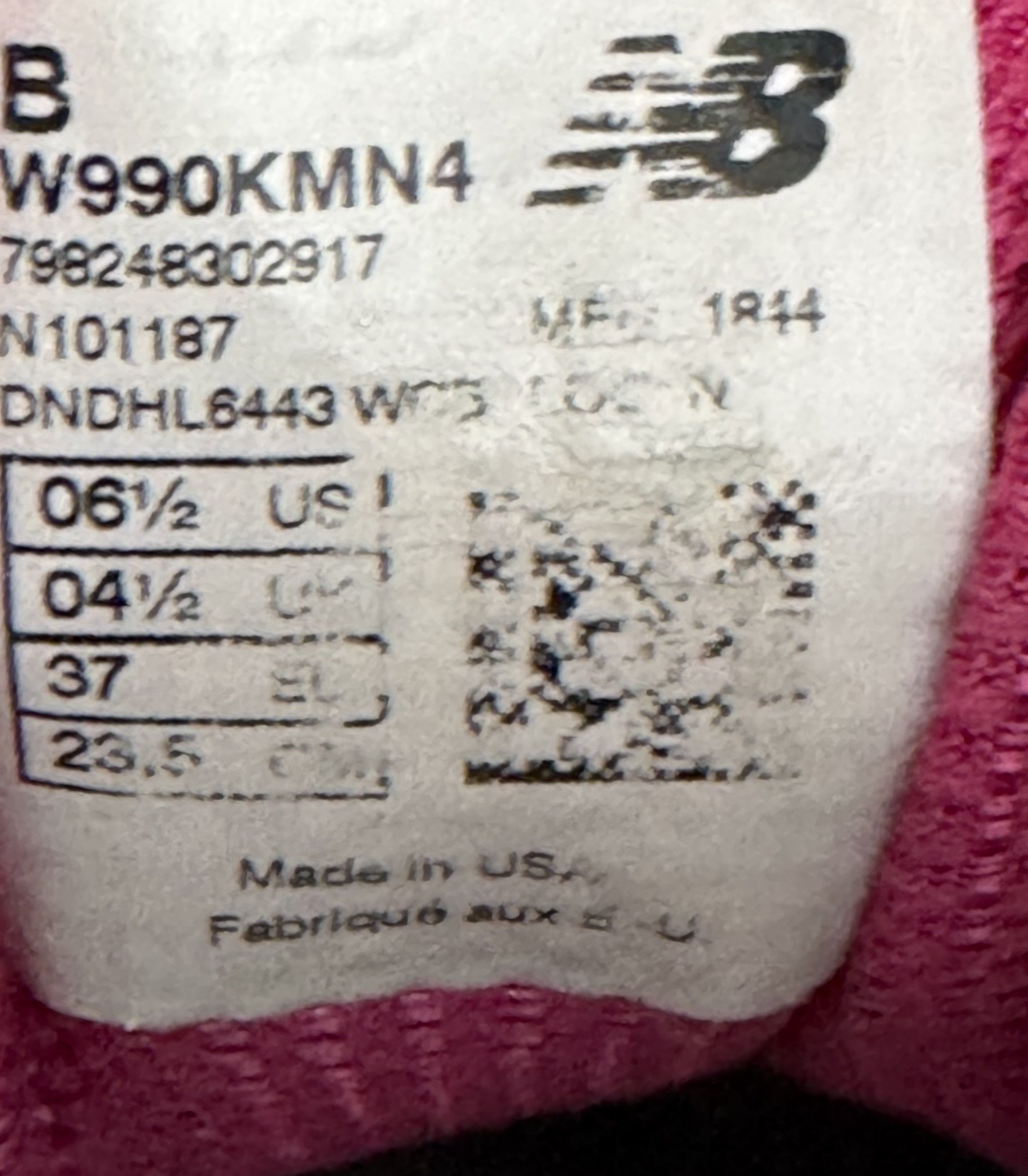 New Balance New Balance 990v4 Pink Ribbon Faded Rose 990 993 Made in USA Size US 6.5 / IT 36.5 - 8 Thumbnail