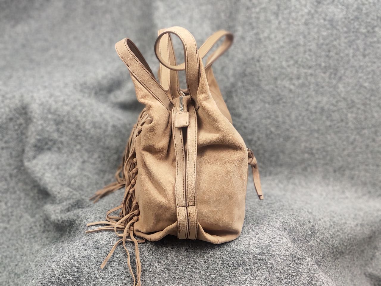 Vintage FredsBruder suede Leather fringe tan shoulder handbags Size ONE SIZE - 8 Thumbnail