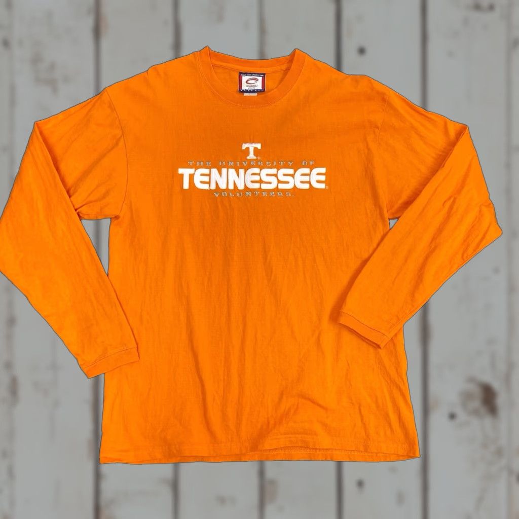 NCAA VINTAGE Tennessee Volunteers Shirt Long Sleeve Mens Large Orange 90s NCAA Football Cadrea Athletic Size US L / EU 52-54 / 3 - 1 Thumbnail