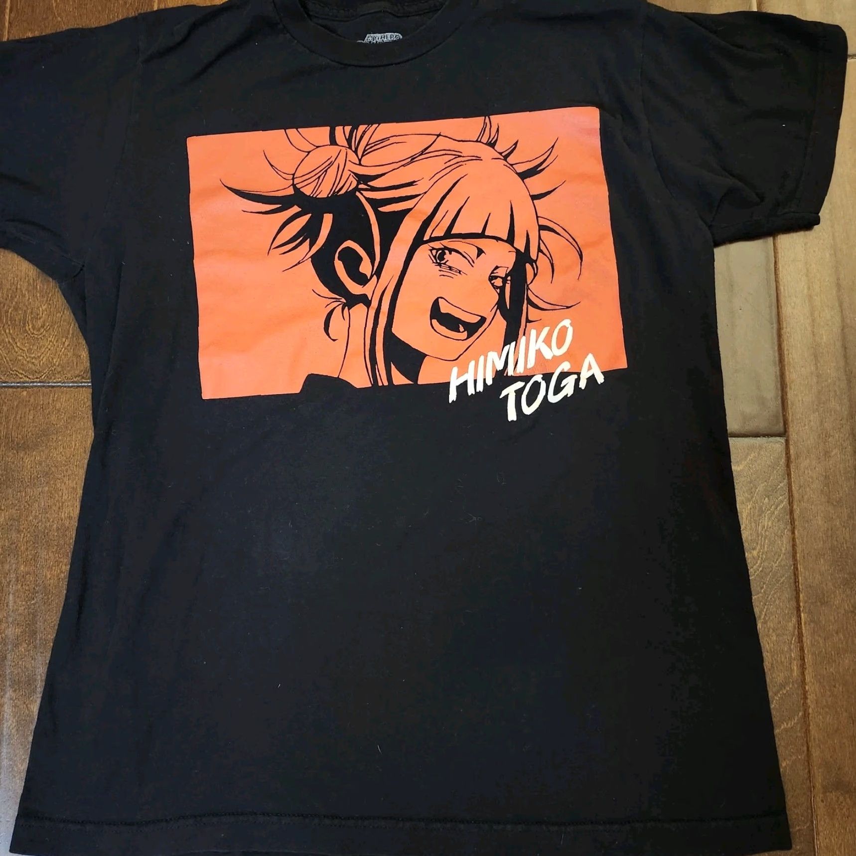 Toga My Hero Academia T-Shirt Mens Black Crew Neck Short Sleeve Size M Graphic Print Himiko Toga Anime Size US M / EU 48-50 / 2 - 3 Thumbnail