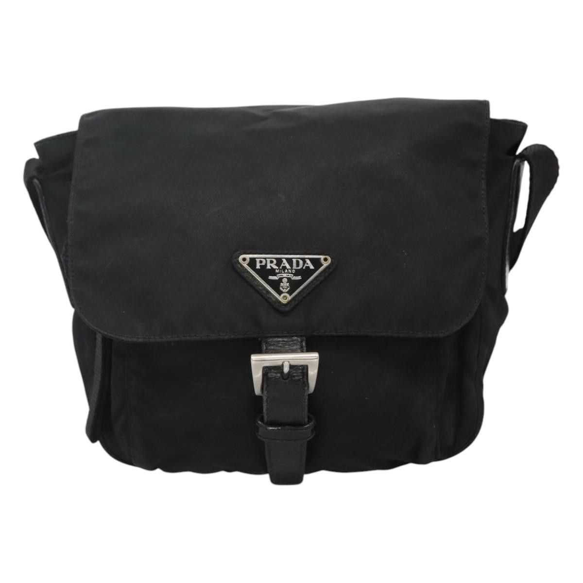 Prada Re-Nylon Black Synthetic Shoulder Bag (Pre-Owned) Size ONE SIZE - 1 Thumbnail