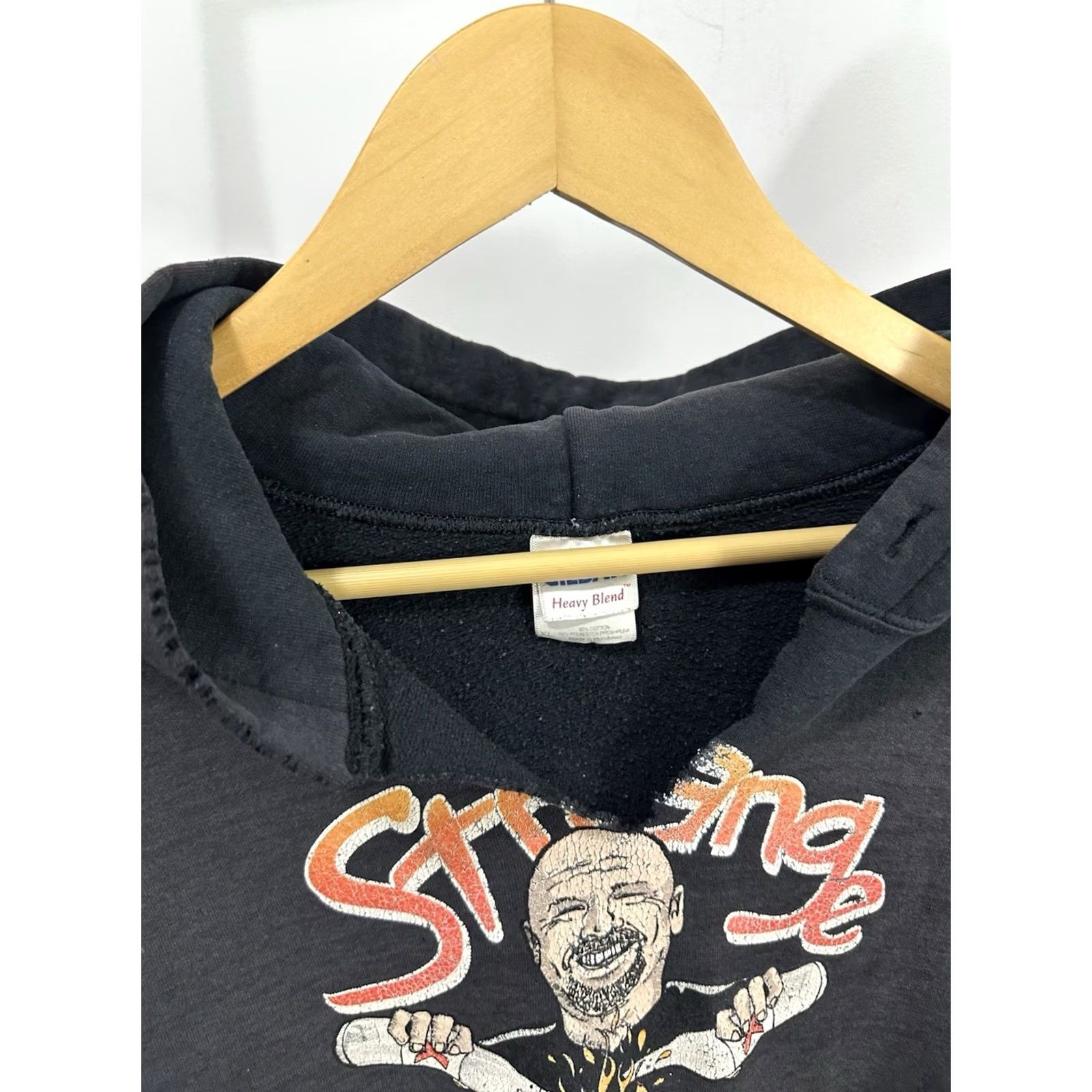 Gildan VINTAGE Strange Brew Slinger WI Gradient Sun Faded Beer Worn Boxy Hoodie XL Mens Size US XL / EU 56 / 4 - 4 Thumbnail