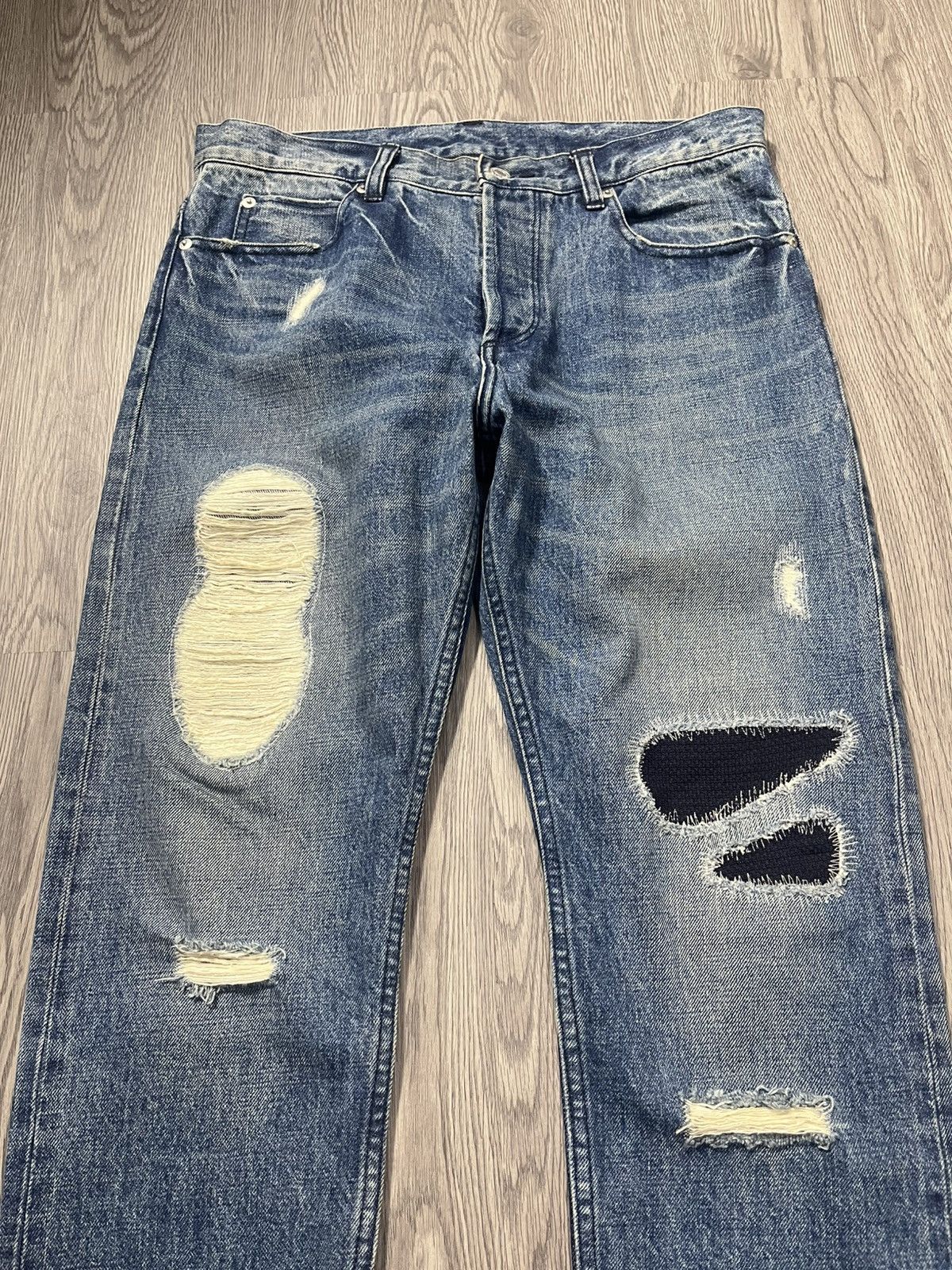 Japanese Brand 🇯🇵 Distressed Beauty & Youth United Arrows Selvedge Jeans Size US 32 / EU 48 - 4 Thumbnail