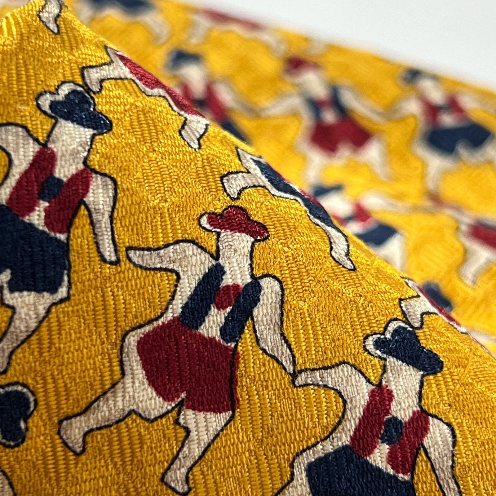 Valentino Valentino Cravatte Men Tie Gold Blue Red Silk Woven Necktie Size ONE SIZE - 5 Thumbnail