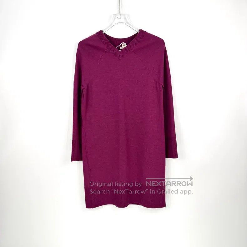 Hermes Hermes Magenta wool dress, drop shoulder style Size XS / US 0-2 / IT 36-38 - 3 Thumbnail