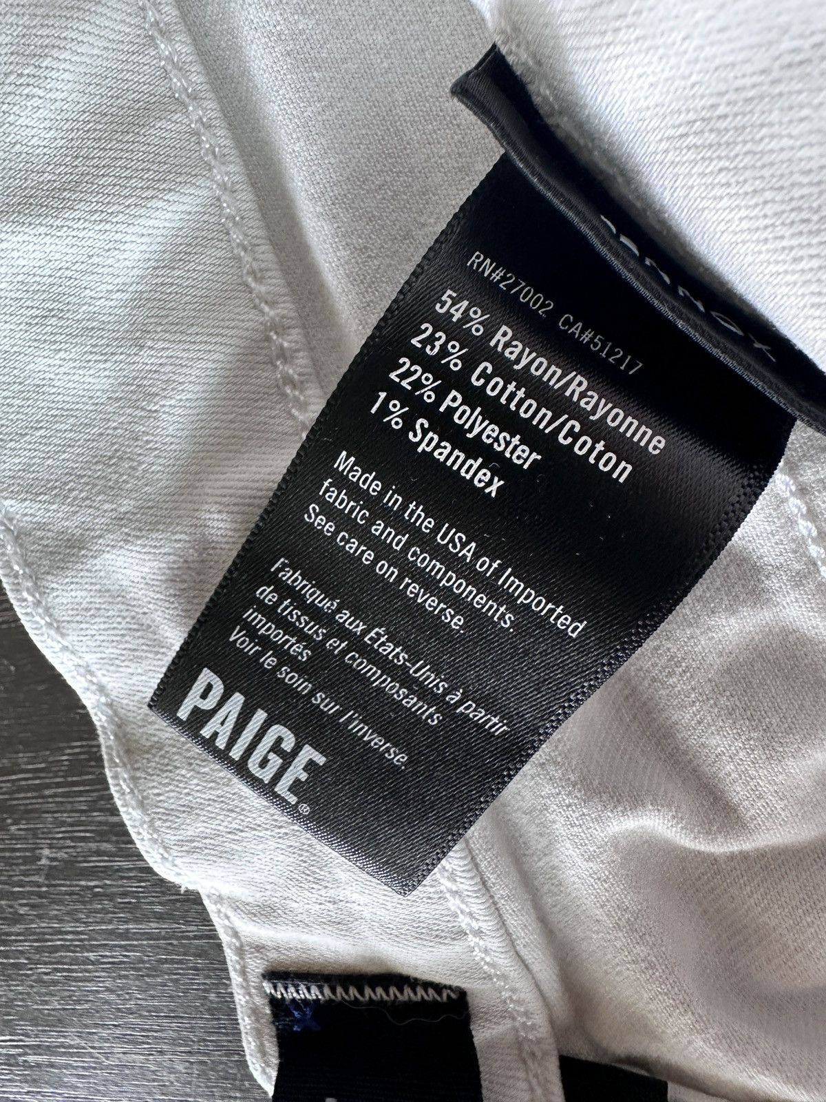 Paige Paige White Denim Pants - Mens 29 Size US 29 - 5 Thumbnail