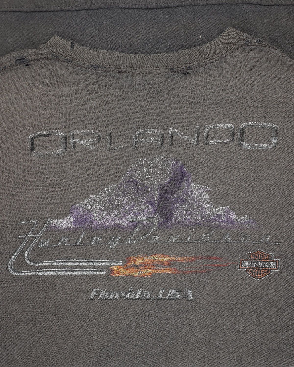 Vintage Harley-Davidson Orlando Distressed Faded Tee Size US XL / EU 56 / 4 - 5 Thumbnail