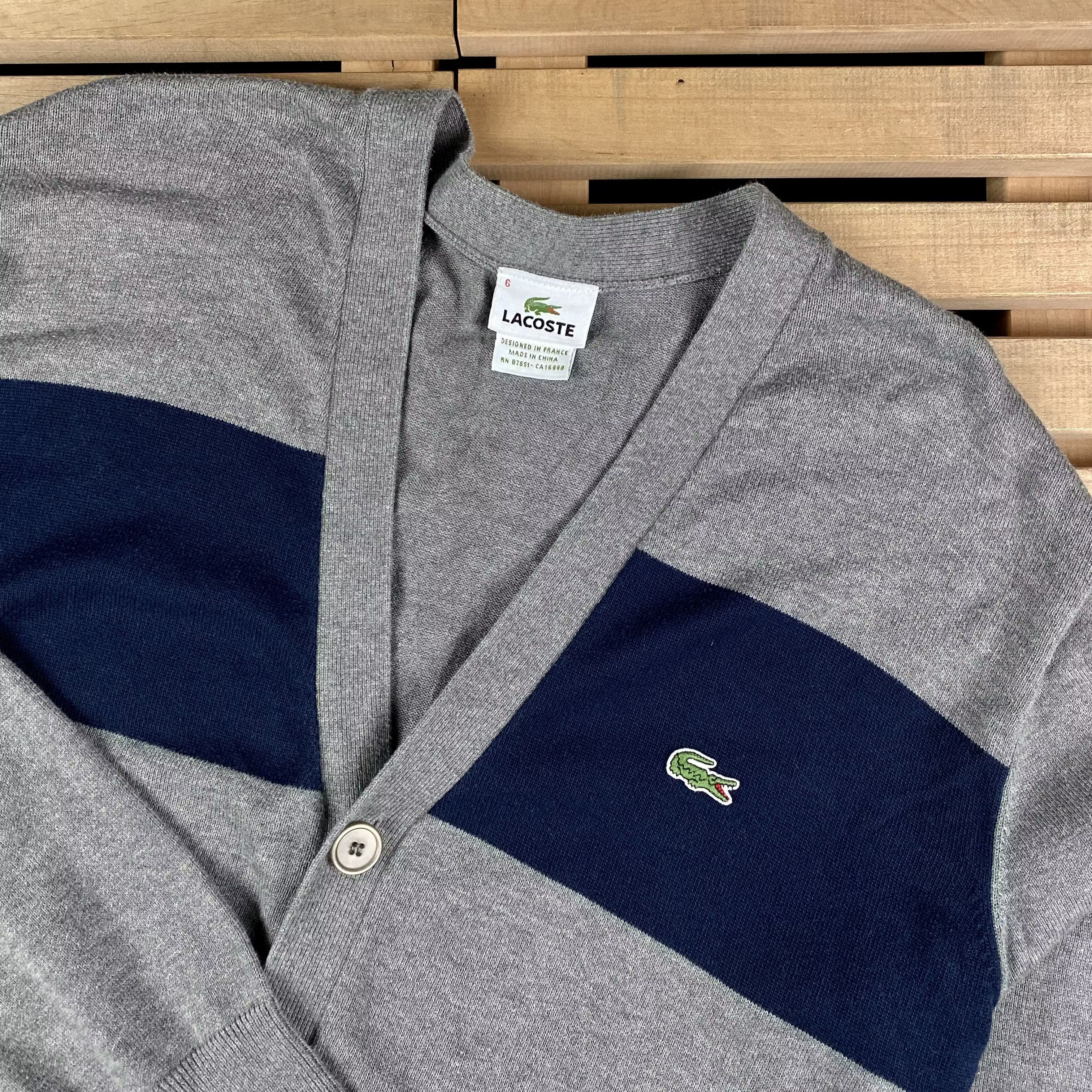Lacoste × Vintage Mens Cardigan Lacoste Vintage Size XL Size US XL / EU 56 / 4 - 2 Thumbnail
