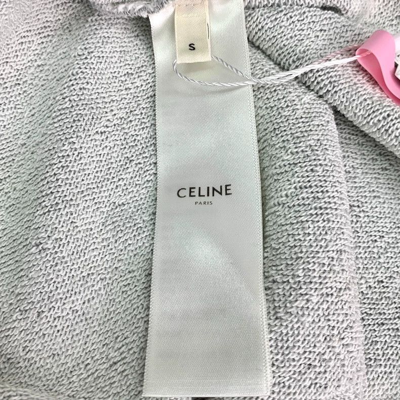 Celine Grey Logo Print Hooded Sweatshirt Size US S / EU 44-46 / 1 - 7 Thumbnail