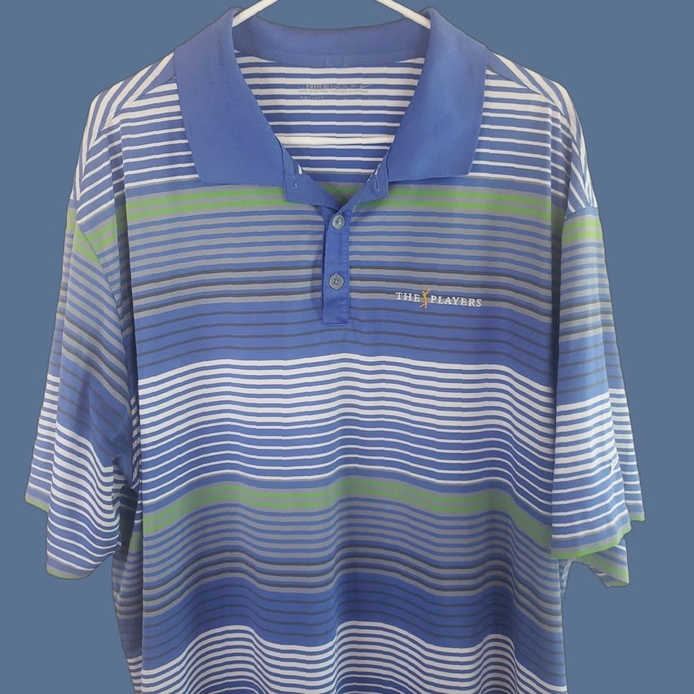 Nike VINTAGE Players Championship Polo Shirt Mens 2XL Blue Nike Golf TPC Sawgrass Dri Fit Size US XXL / EU 58 / 5 - 1 Thumbnail