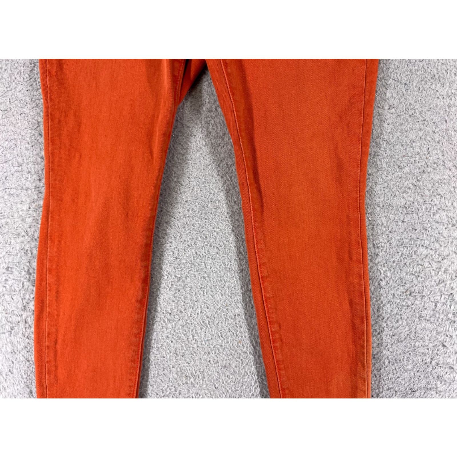 Old Navy Old Navy Jeans Womens 2 Orange Mid Rise Skinny Denim Rockstar 90s Retro Size 26" / US 2 / IT 38 - 4 Thumbnail
