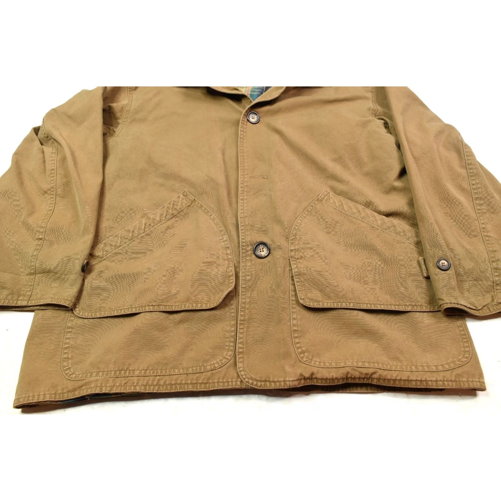 American Eagle Outfitters Vintage American Eagle Barn Coat Mens Medium Brown Flannel Lined Cotton Y2K Size US M / EU 48-50 / 2 - 6 Thumbnail