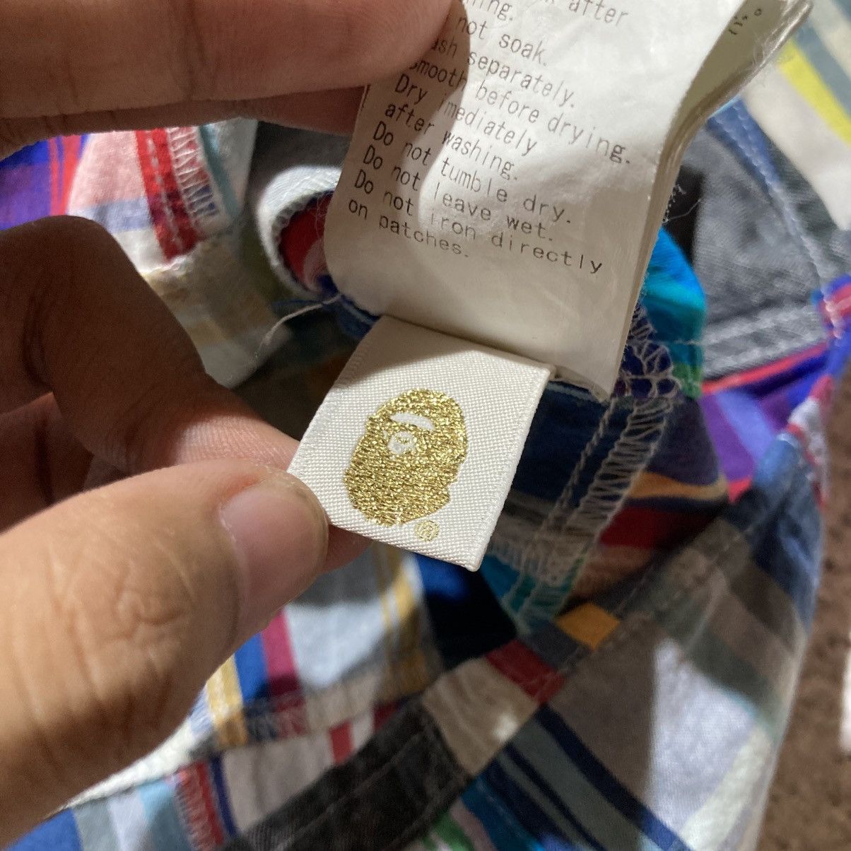 Bape OG Bape A Bathing Ape Camo Patchwork Long Slevee Shirt Size US S / EU 44-46 / 1 - 23 Thumbnail
