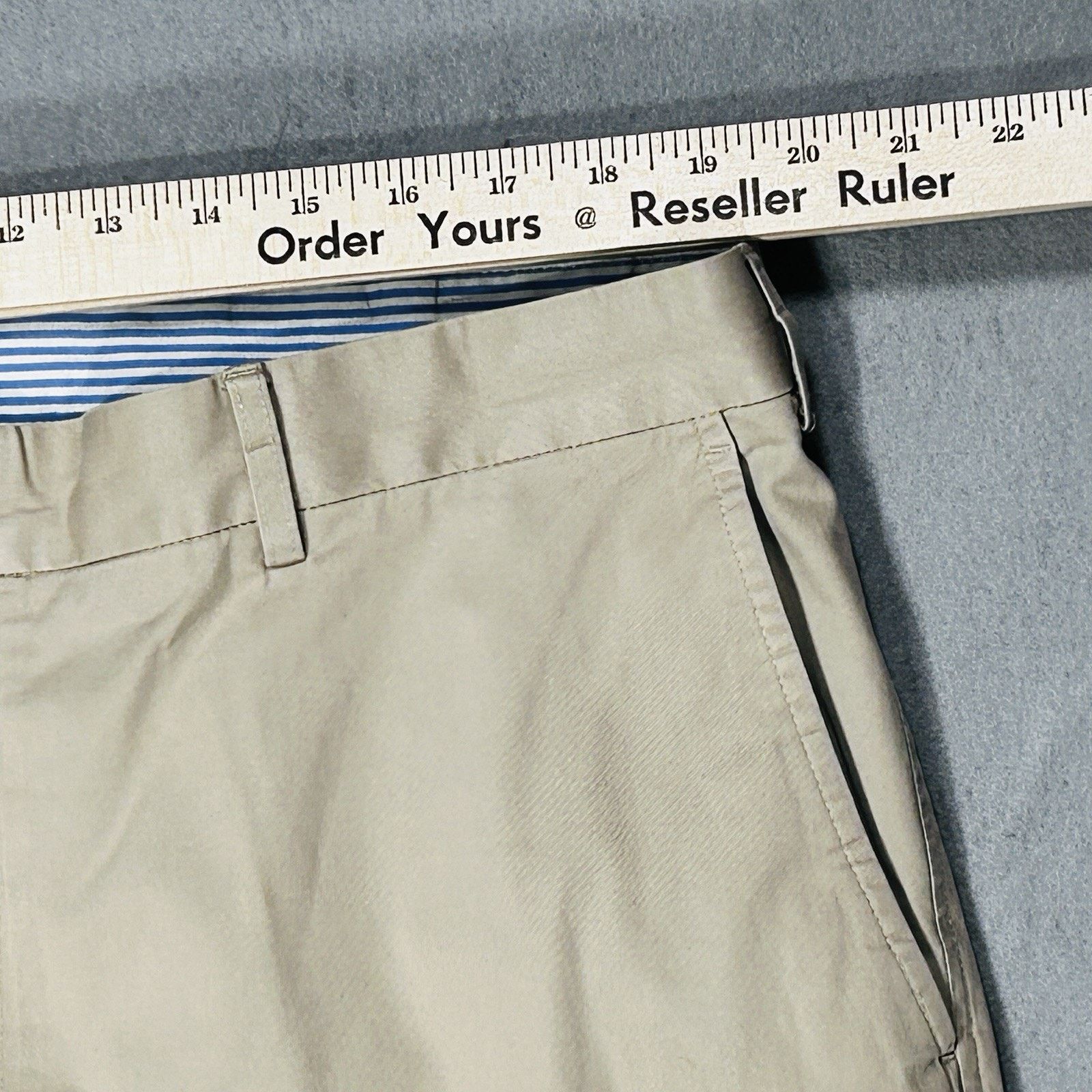 Faconnable Falconnable Flat Front Light Khaki Cotton Pants Size US 40 / EU 56 - 4 Thumbnail
