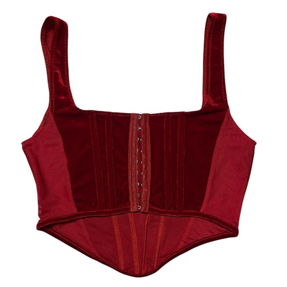 Forever 21 Red Satin and Lace Corset Tops Bundle Size M / US 6-8 / IT 42-44 - 3 Thumbnail