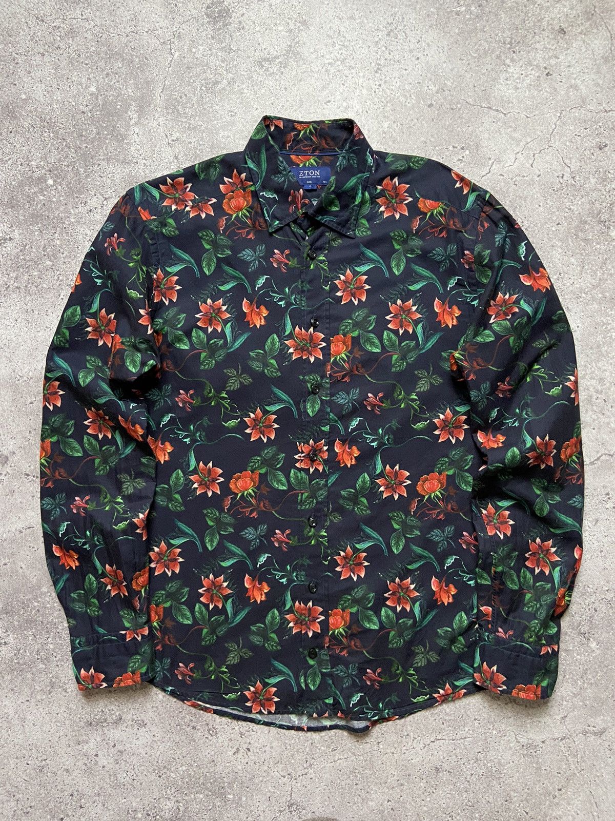 Eton Eton Floral Multicolour L/S Shirt Men's M 15 1/2 Size US M / EU 48-50 / 2 - 2 Thumbnail