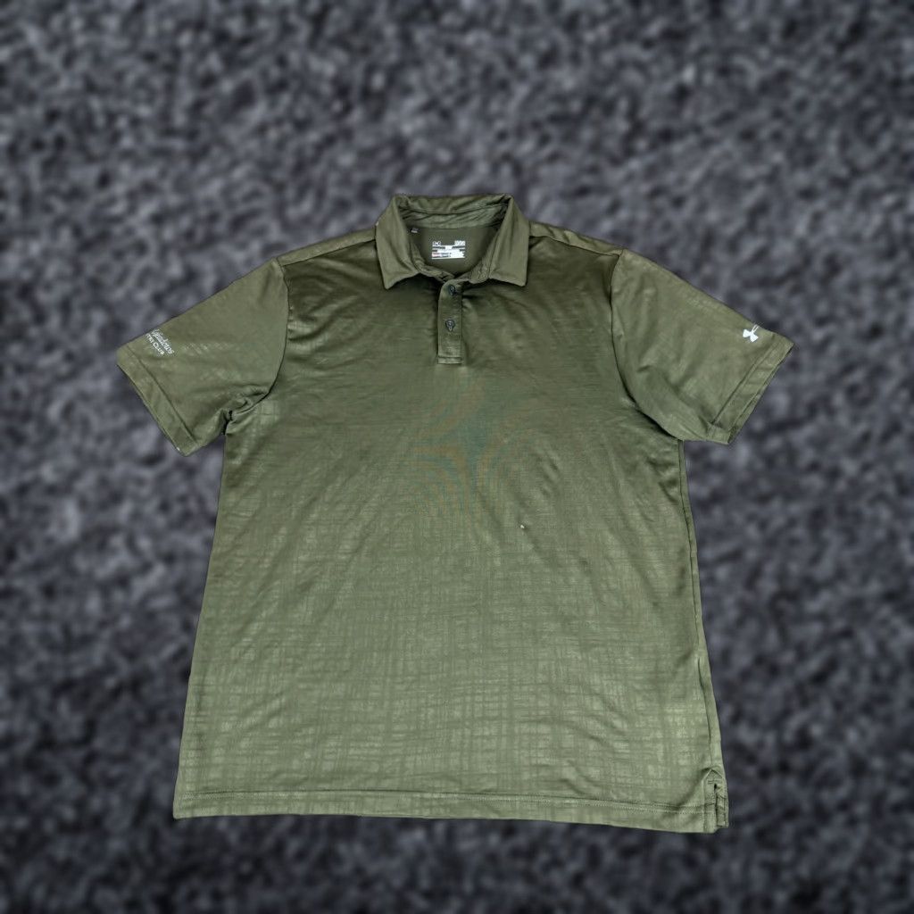 Under Armour Under Armour Shirt Polo Mens L Olive Green HeatGear Loose Fit Casual Size US L / EU 52-54 / 3 - 1 Thumbnail
