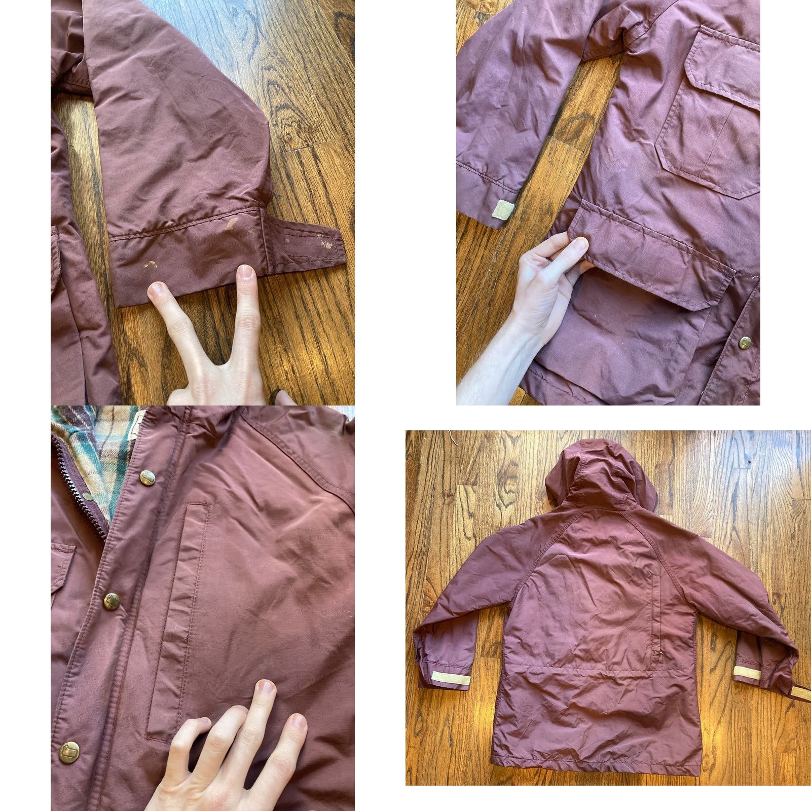 Vintage VINTAGE Woolrich Chore Coat Jacket Womens Wool Flannel Lined Sz M Red USA Made Size M / US 6-8 / IT 42-44 - 8 Thumbnail