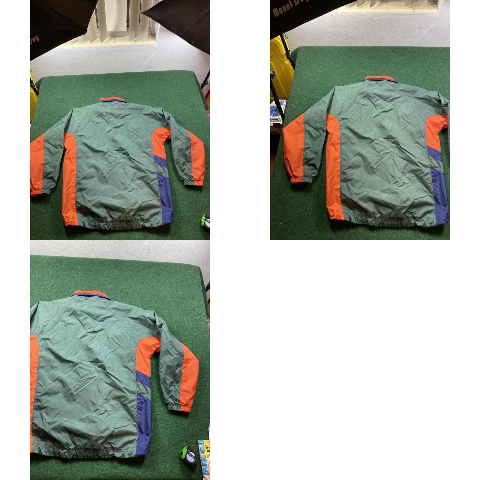 Fila Fila Mens Windbreaker Zip Track jacket Orange Hreen Nylon Size Large Lightweight Size US L / EU 52-54 / 3 - 8 Thumbnail