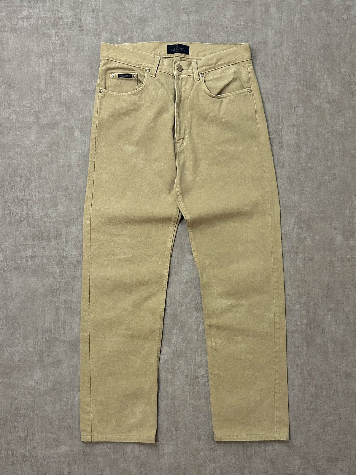 Valentino × Vintage Valentino Jeans Vintage 90s Beige Casual Pants Size US 33 - 3 Thumbnail