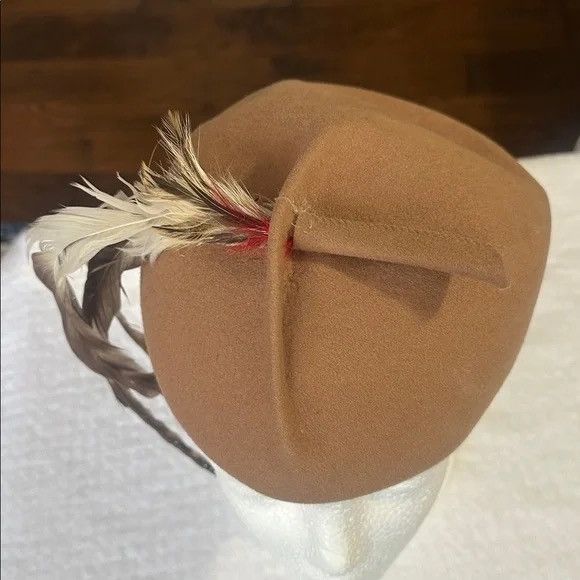 Other Vintage Doeskin Felt Fascinator Feather hat Size ONE SIZE - 2 Thumbnail
