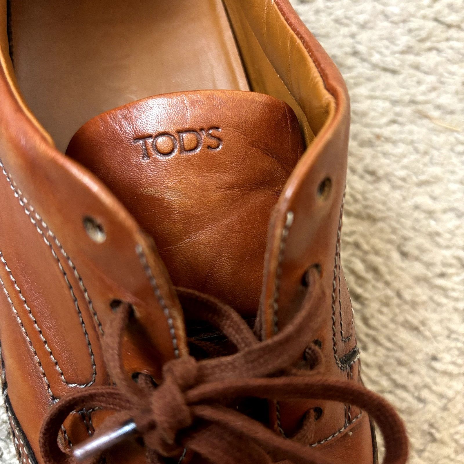Tod's TOD'S Brown Leather Wingtip Brogues - Size 39 EU Men's Lace- Size US 7 / EU 40 - 14 Thumbnail