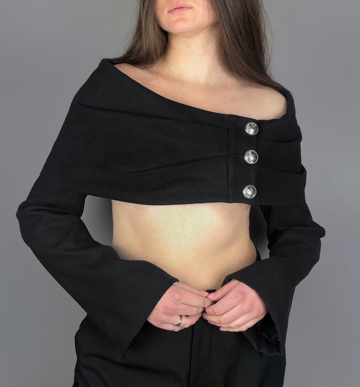 Alexander McQueen Vintage Alexander Mcqueen Women’s Gothic Cape Jacket Size L Size L / US 10 / IT 46 - 3 Thumbnail