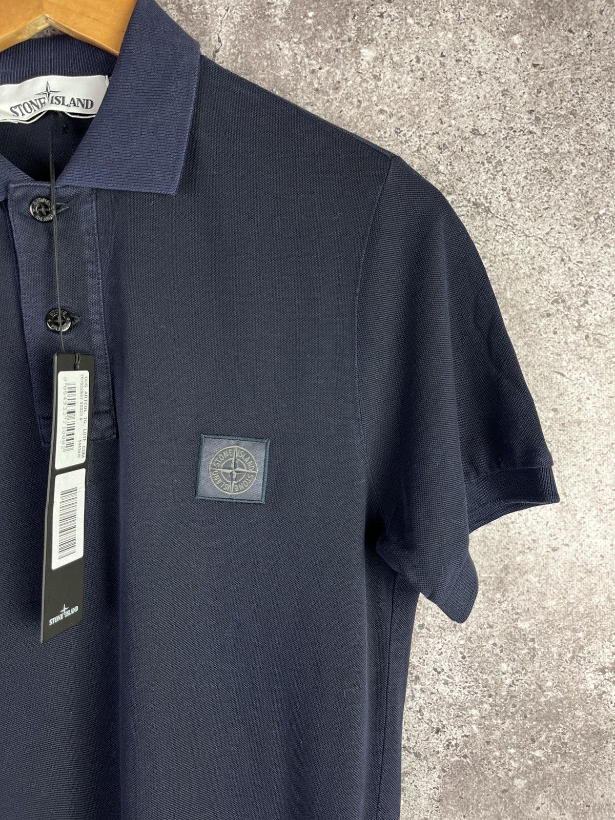 Stone Island Garment Dyed Polo Shirt Navy Blue Tonal Compass PatchProgram Size US S / EU 44-46 / 1 - 2 Thumbnail
