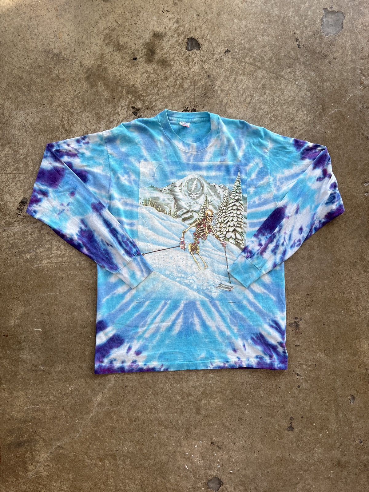 Band Tees Vintage 90s Grateful Dead Skiing Skeleton Mountain Tee XL Size US XL / EU 56 / 4 - 2 Thumbnail