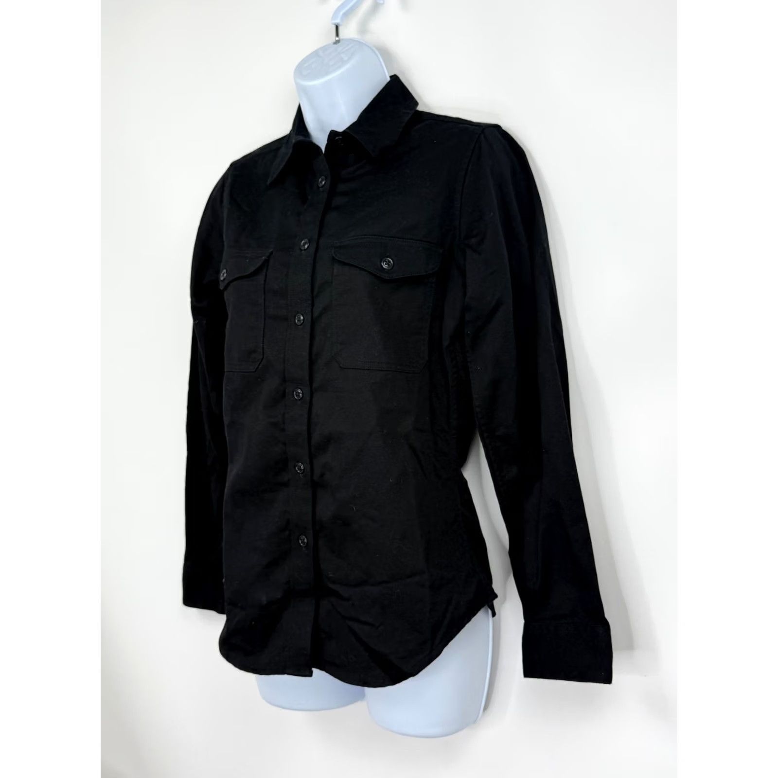 Filson Filson Shirt Womens XS Field Jac Shirt Black 100% Cotton Long Sleeve Pockets Button-Up Ladies XS Black Field Jac Shirt Size XS / US 0-2 / IT 36-38 - 2 Thumbnail