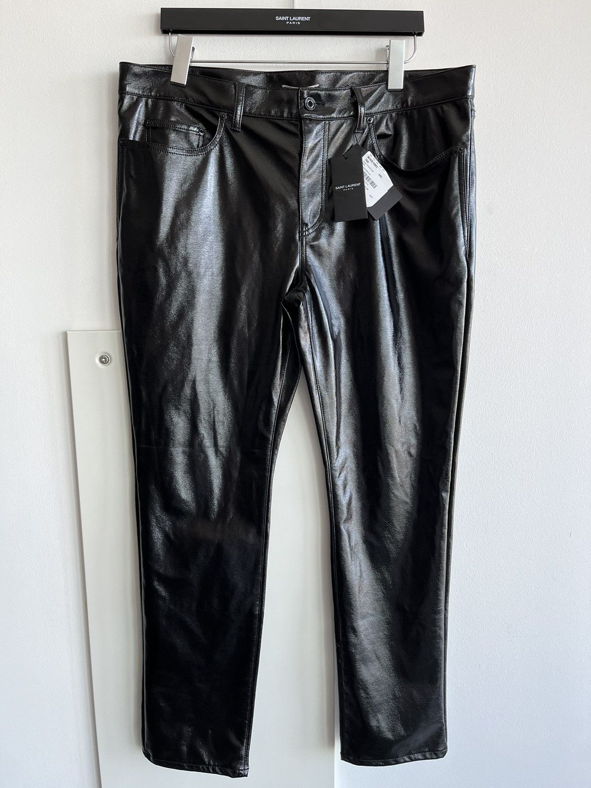 Brand New Runway Skinny Leather Wax Venice Pant