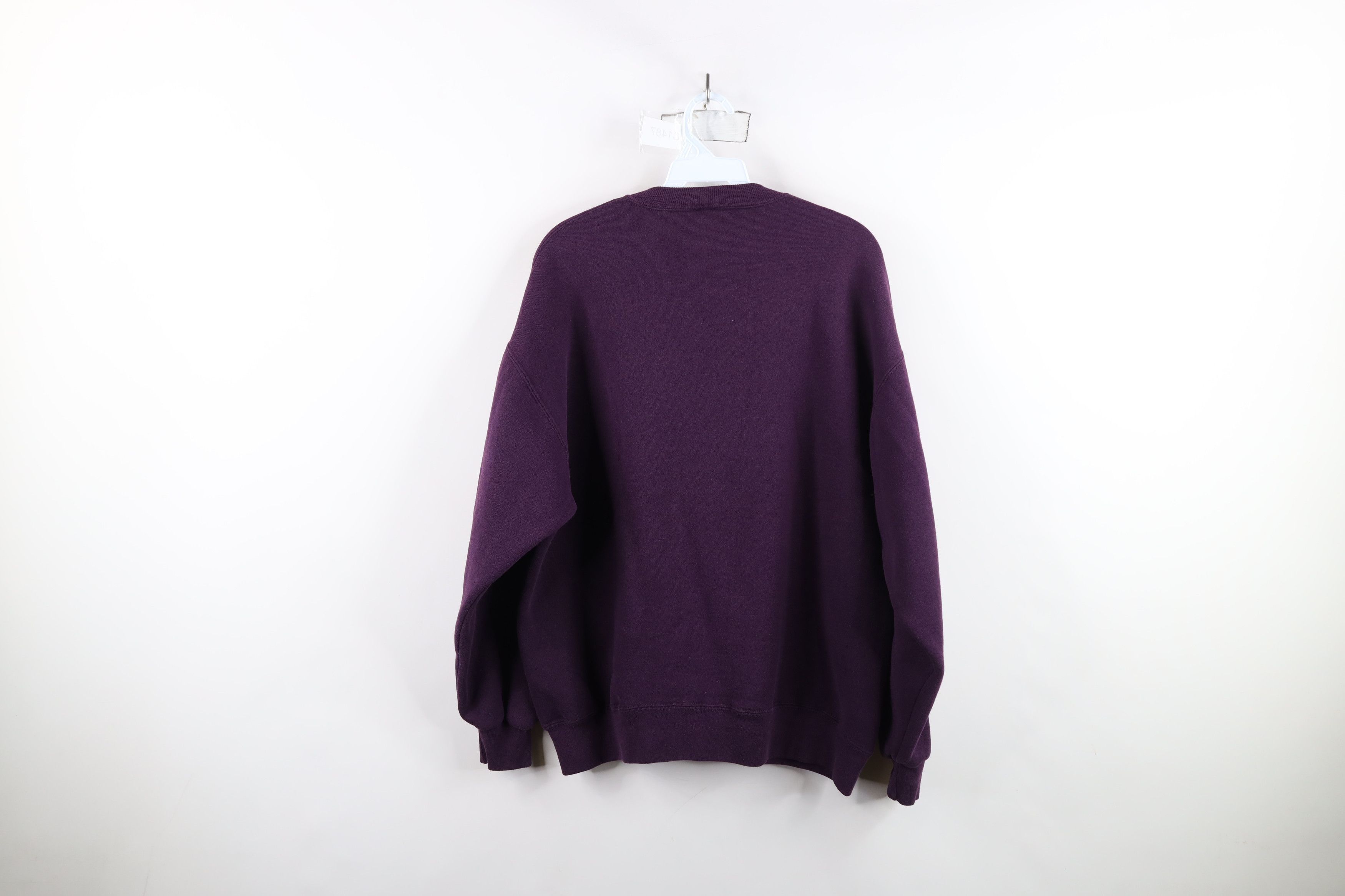Vintage Vintage 90s Streetwear Crewneck Sweatshirt Eggplant USA Size US L / EU 52-54 / 3 - 11 Thumbnail