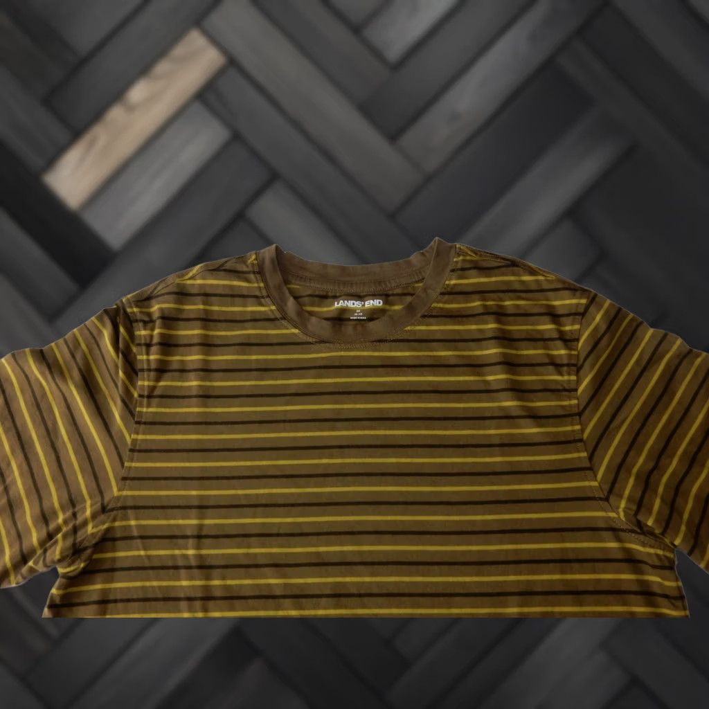 Lands' End Lands' End Men's T Shirt M Short Sleeve Cotton Striped Brown Size M Clothing Mens Short Sleeve T-Shirt Brown Stripe Cotton Lands' End Shirt Mens M Size US M / EU 48-50 / 2 - 1 Thumbnail