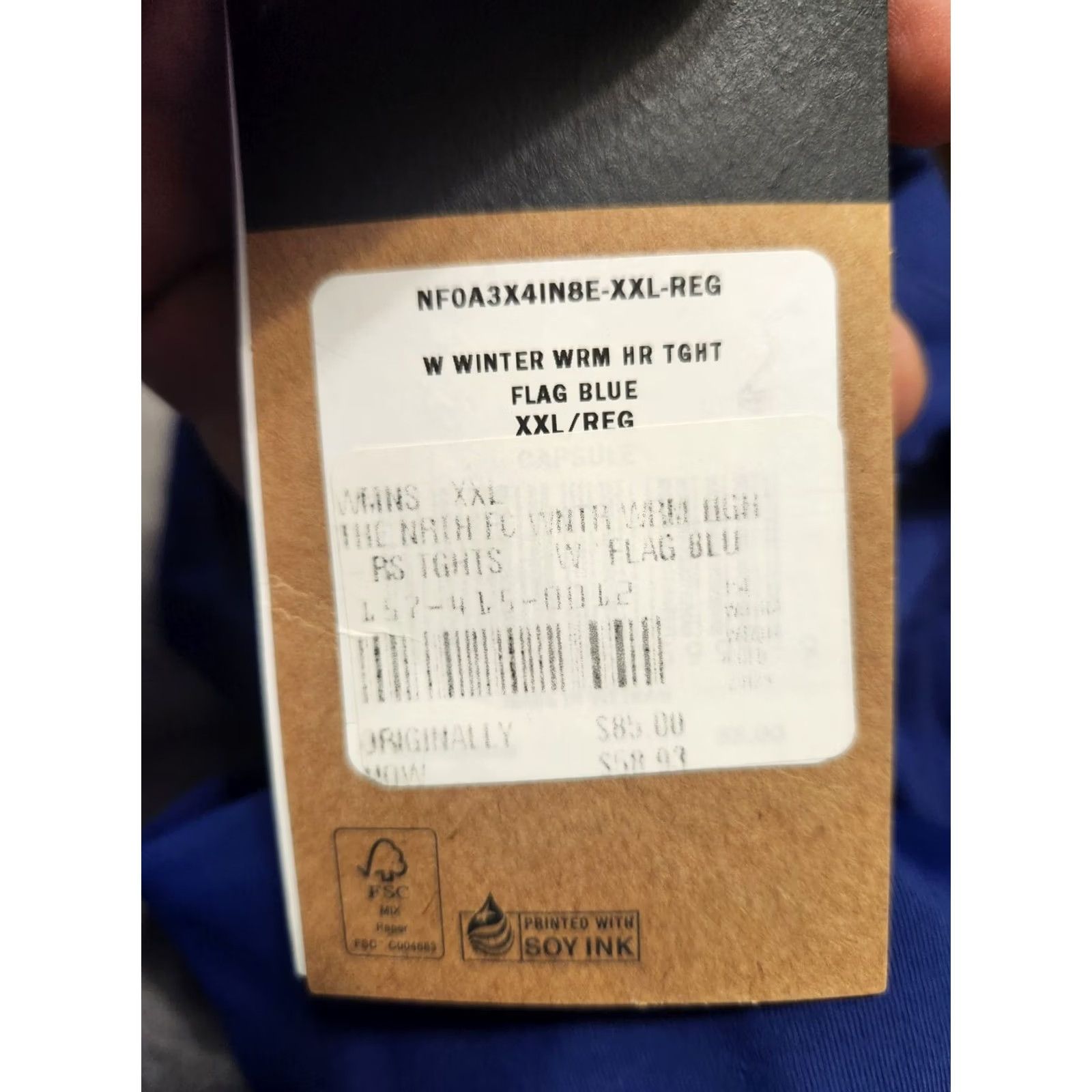 The North Face The North Face Warm Winter Tights Blue Women 2XL Leggings Skinny Outdoor Winter Tights Womens 2XL Size ONE SIZE - 2 Thumbnail