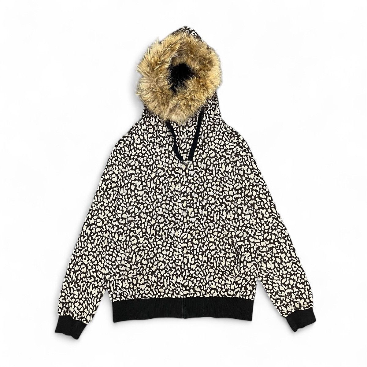 If Six Was Nine Vintage Scorpion Leopard Faux Fur Hoodie LGB Style Size US L / EU 52-54 / 3 - 1 Thumbnail