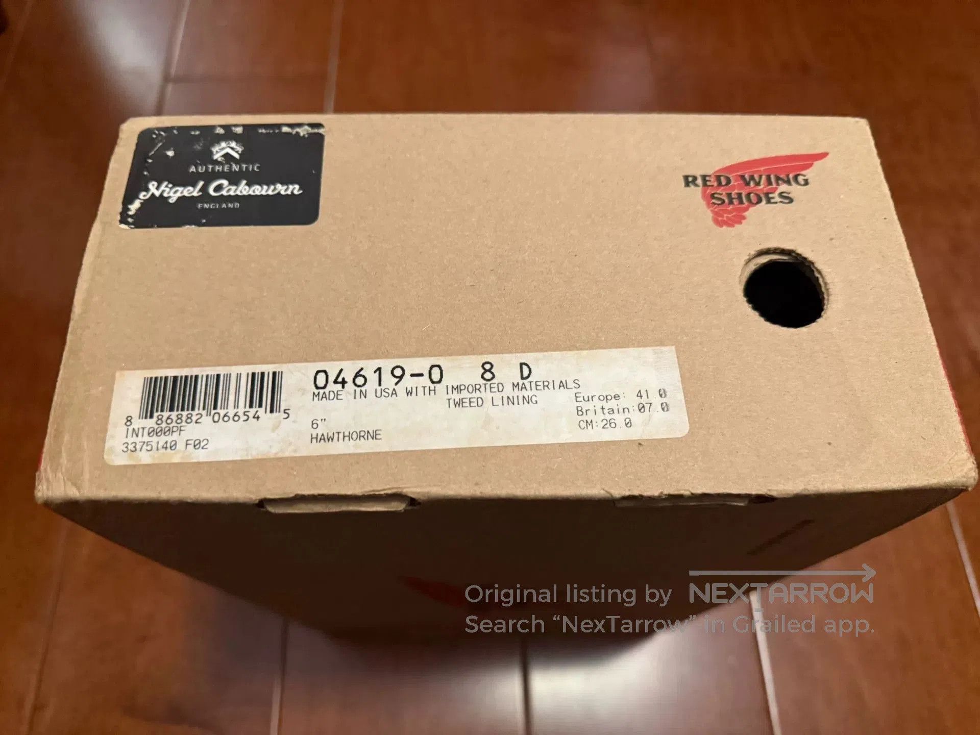 Red Wing Redwing 4619 NigelCabourn HarrisTweed Collaboration. Size US 8 / EU 41 - 6 Thumbnail