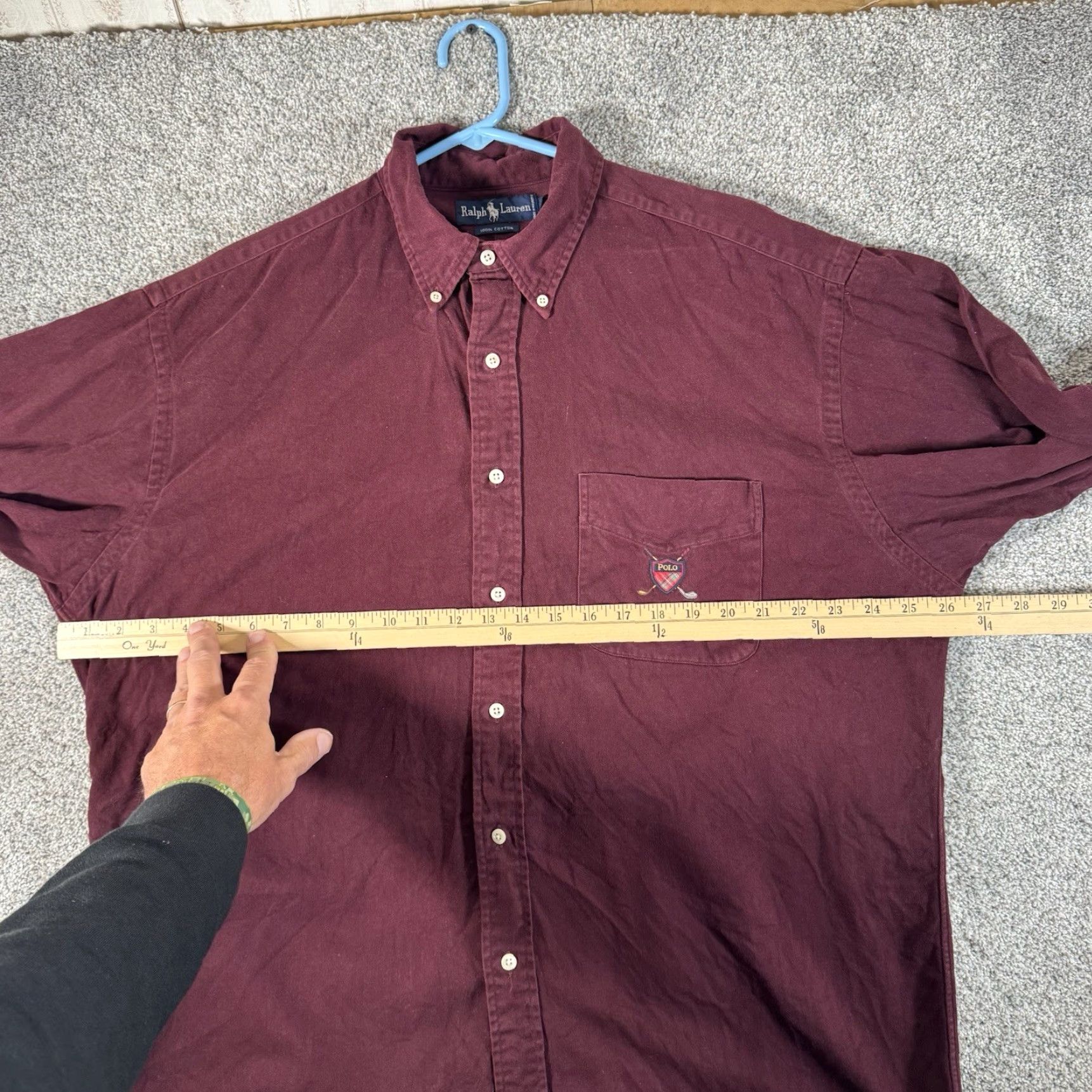 Ralph Lauren VINTAGE Ralph Lauren Button-Down Shirt L Men Purple Cotton 90s Preppy Ivy Dark Academia Button-Up Old Money Shirt Size US L / EU 52-54 / 3 - 4 Thumbnail