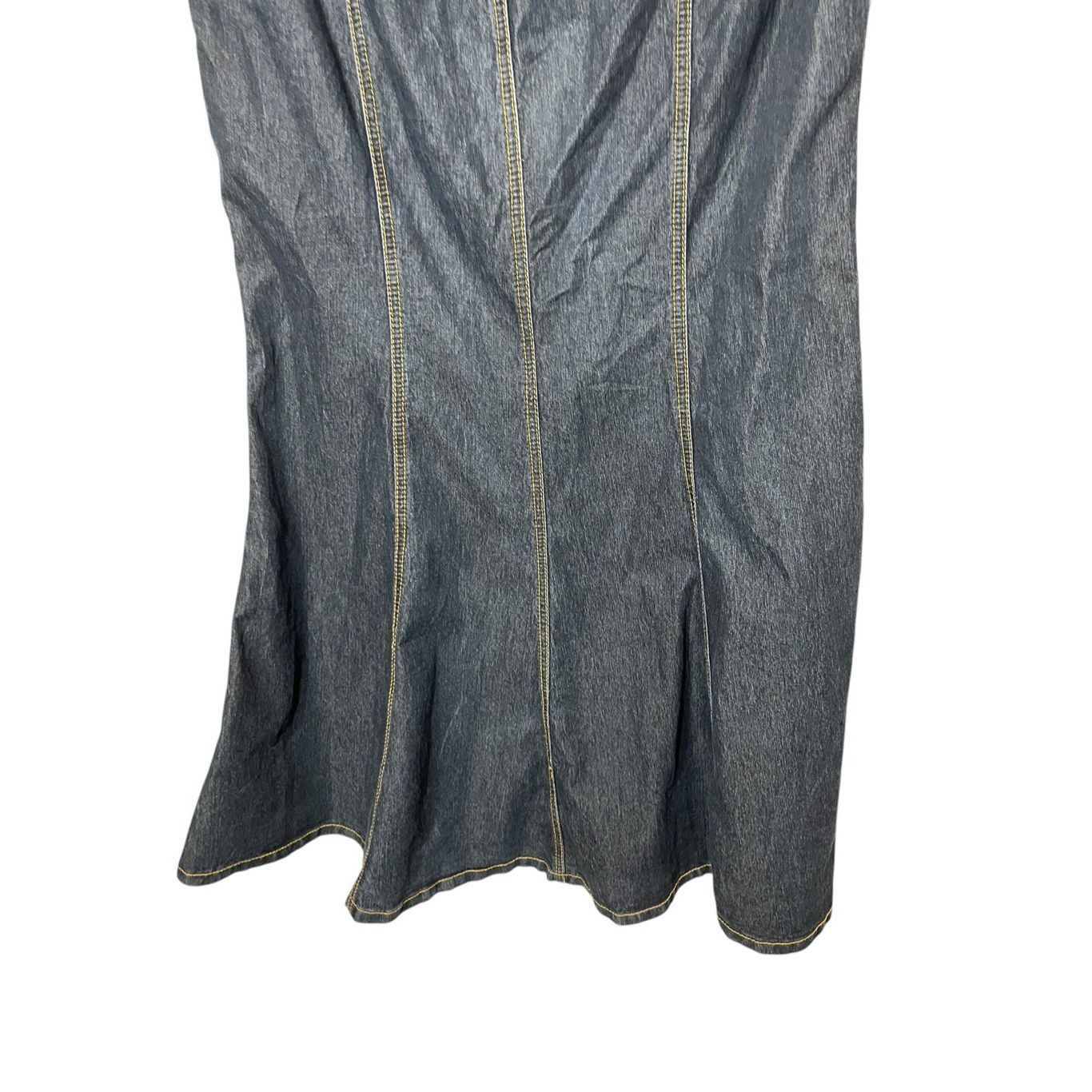 Other BISOU BISOU Y2K Denim Maxi Mermaid Skirt Size 18 inch waist Size 36" / US 14 / IT 50 - 8 Thumbnail