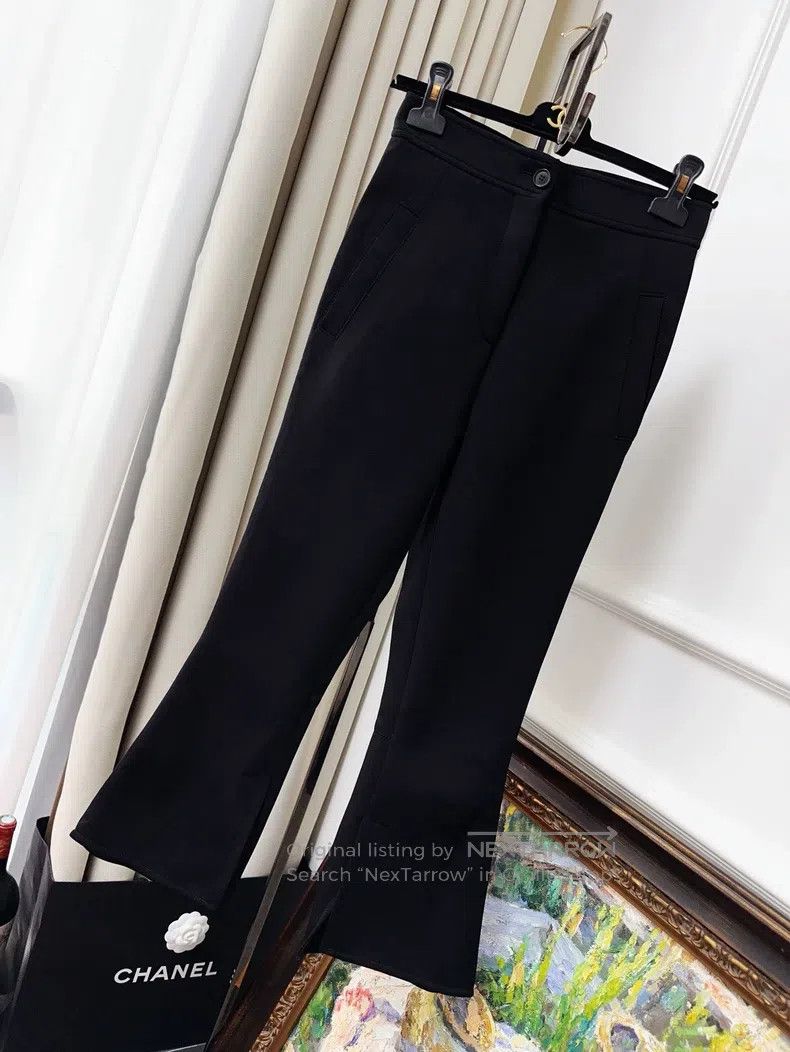 Louis Vuitton Louis Vuitton Black bell-bottom trousers Size 35" - 1 Thumbnail