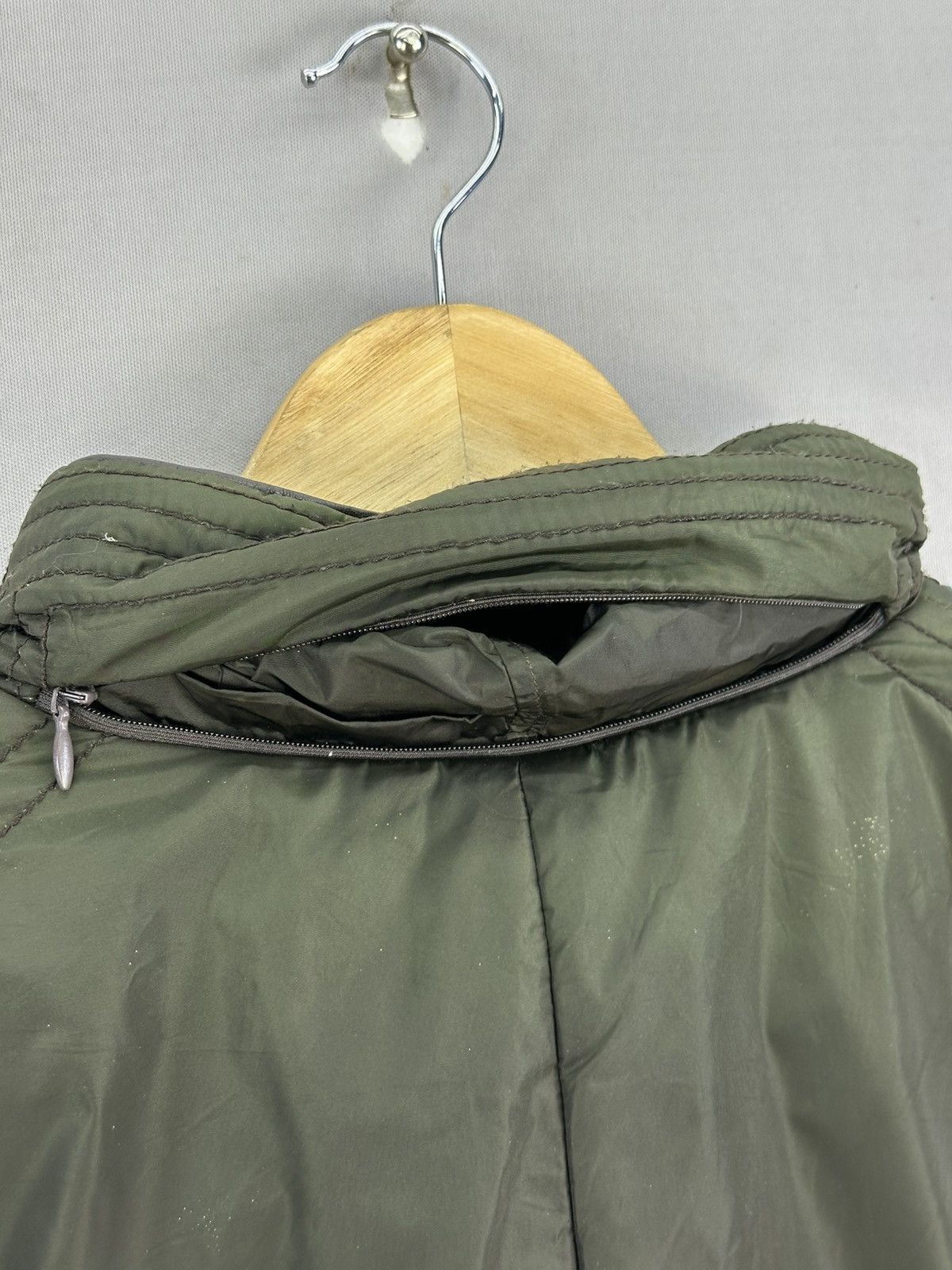 Japanese Brand Genny Olive Green Nylon Long Jacket Size L / US 10 / IT 46 - 9 Thumbnail