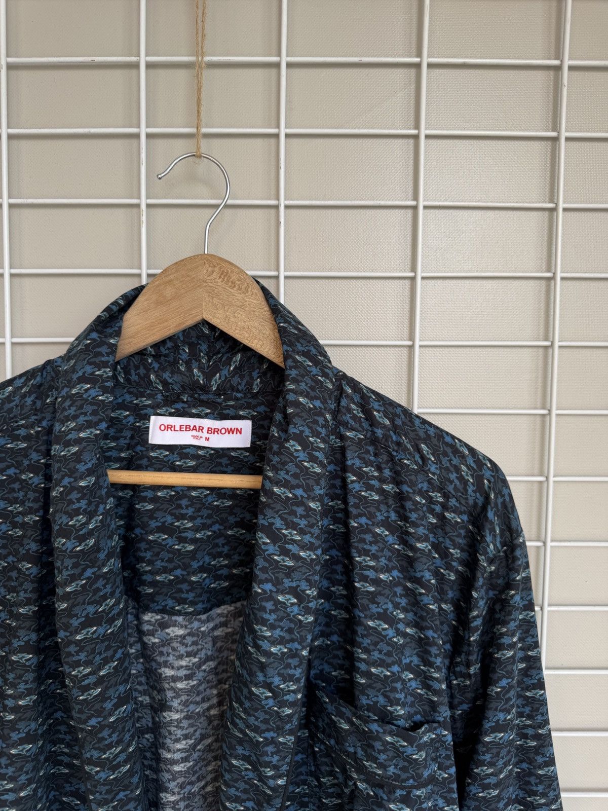 Orlebar Brown Orlebar Brown Lightweight Robe Mens Size M Geometric Print Size US M / EU 48-50 / 2 - 6 Thumbnail