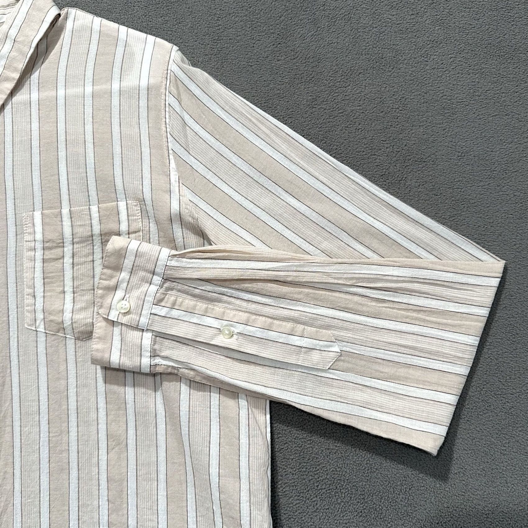 Paradise Trovata Shirt Women L Pink Stripe Oversized Button Up Size L / US 10 / IT 46 - 7 Thumbnail